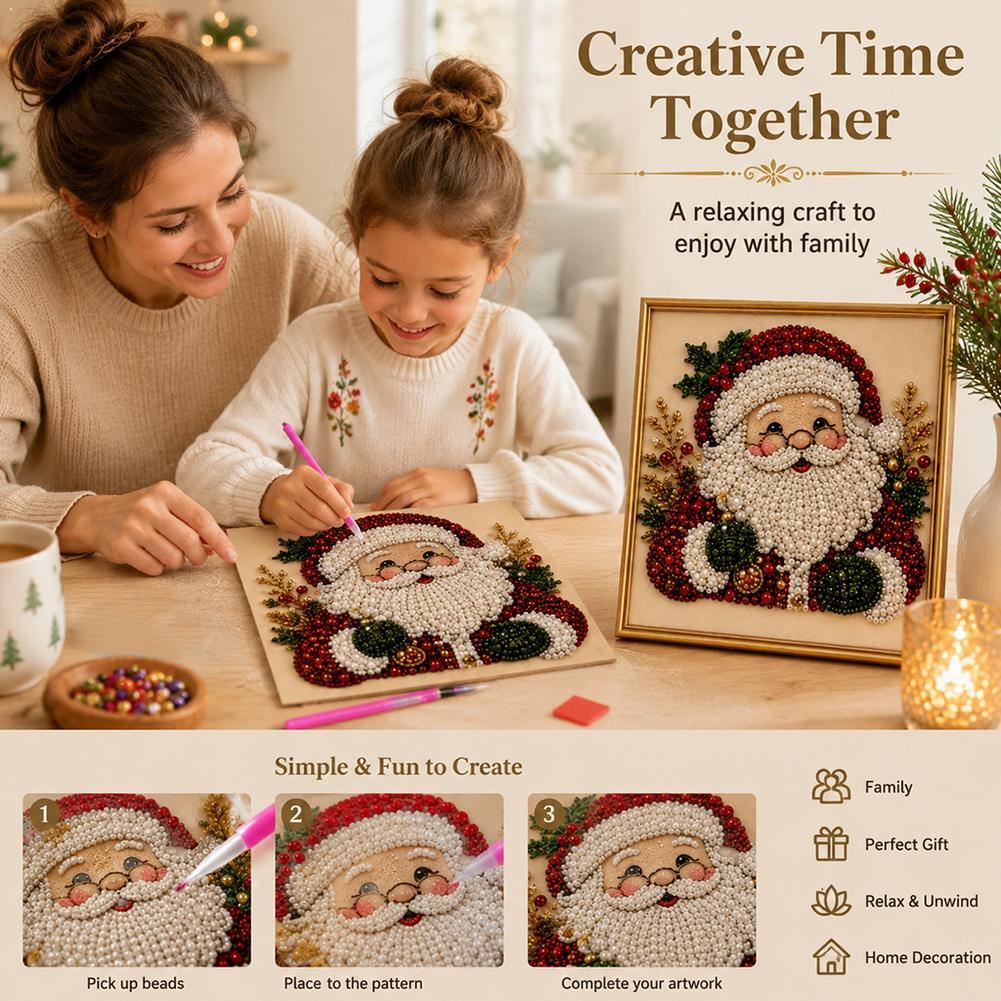 Art Craft Kits For Adults - Świąteczny Zestaw DIY z Perłami i