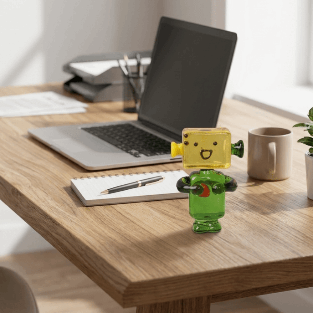 Art Craft Robot - Urocze Kolorowe Ozdoby Roboty z Twarzą,