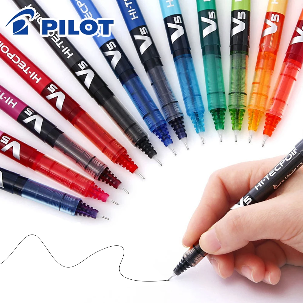 Pilot Pen V5 - 3szt Japan PILOT Długopisy żelowe Proste