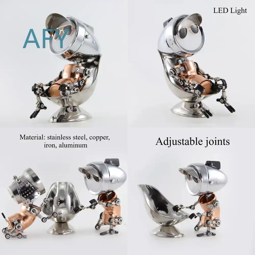 Art Craft Robot - Metalowa lampa atmosferyczna w stylu metal