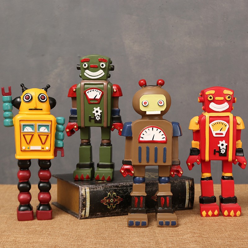 Art Craft Robot - Figurki robotów z kreskówek, ozdoby, rękodzieło,