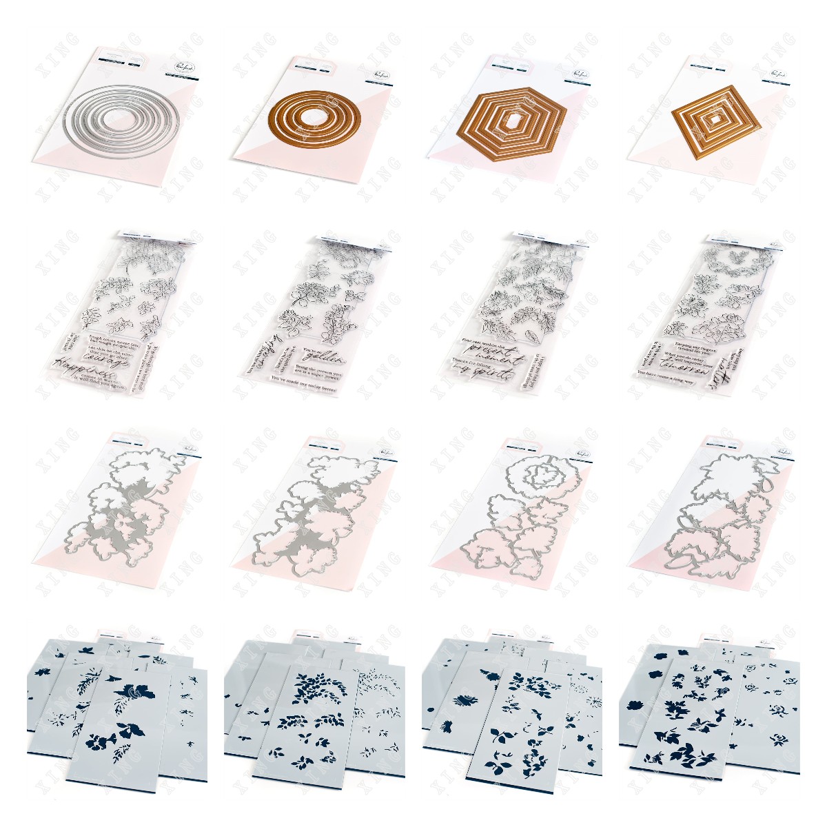Tęczowe Kwiatowe Różowe Świeże – Rubber Stamp Blank recenzja i cena