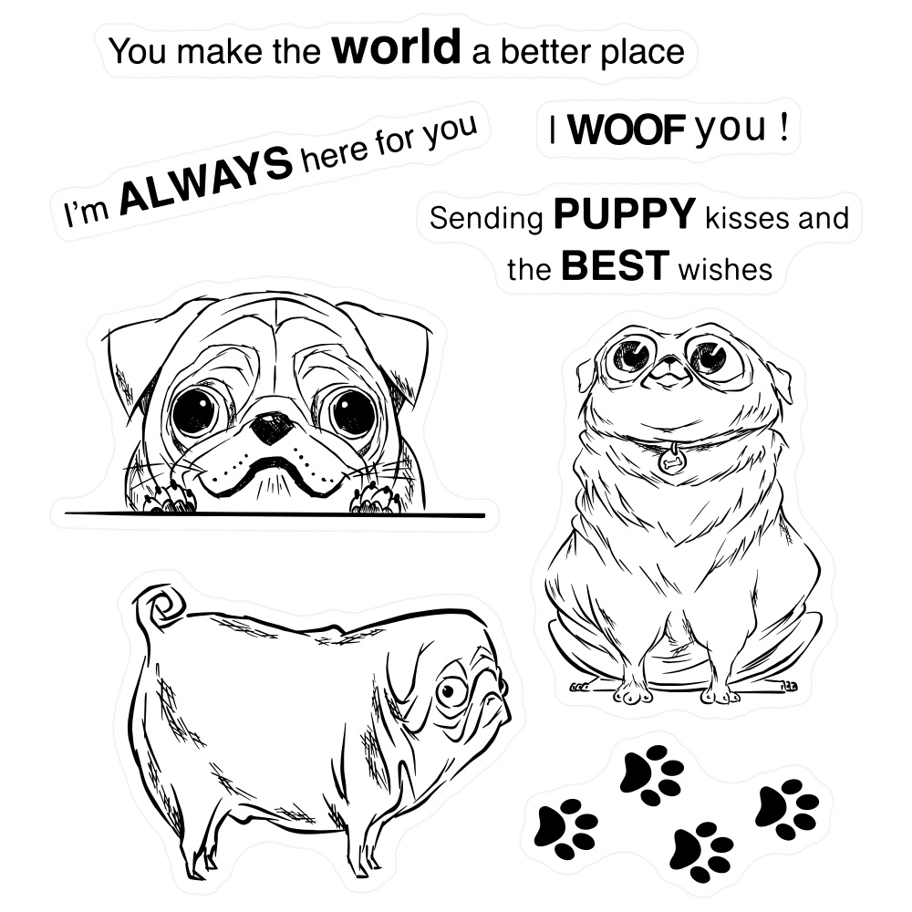 MangoCraft Cute Cartoon psy do – Rubber Stamp Blank recenzja i cena