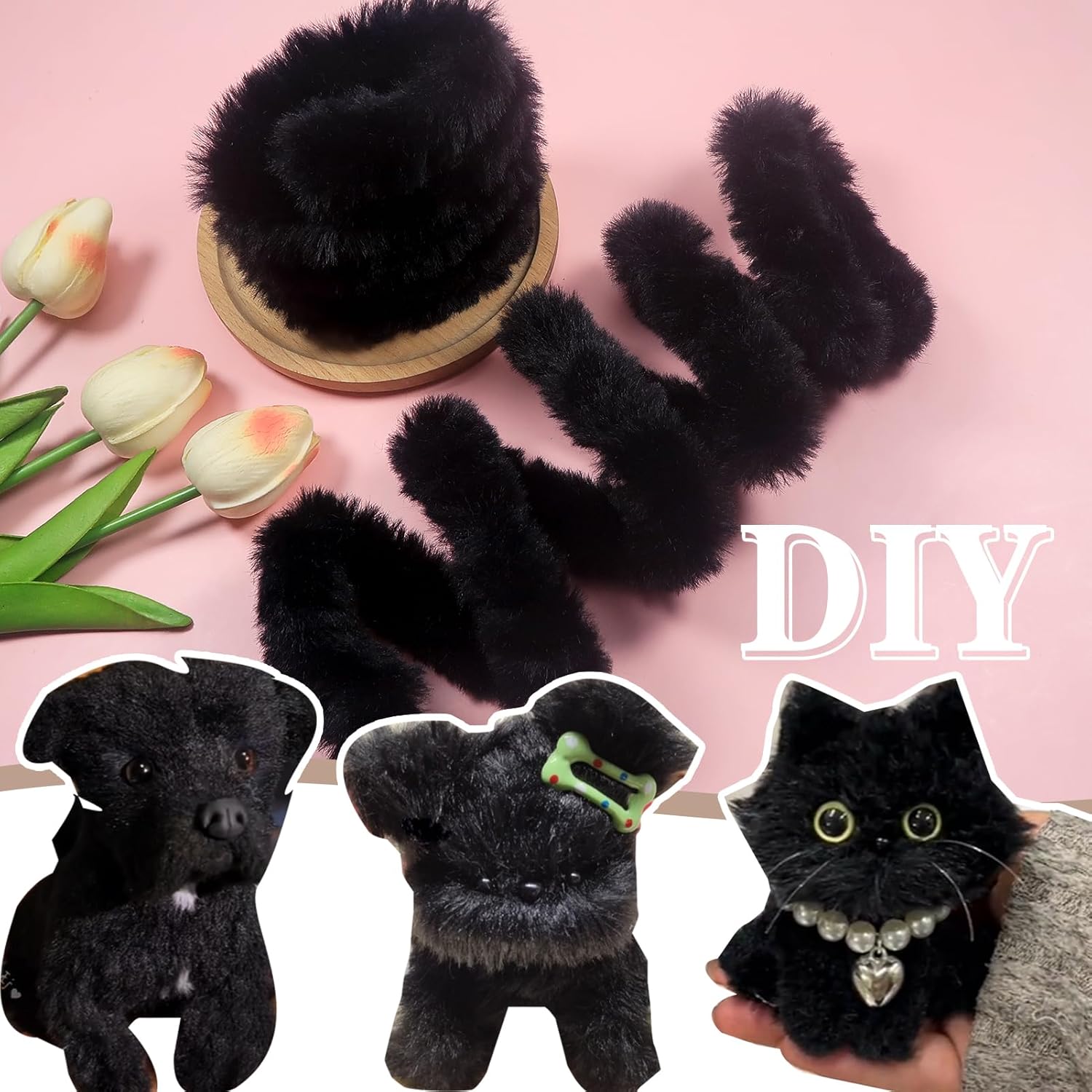 4Pcs Black Pipe Cleaner Craft  – Art Craft Jumbo recenzja i cena