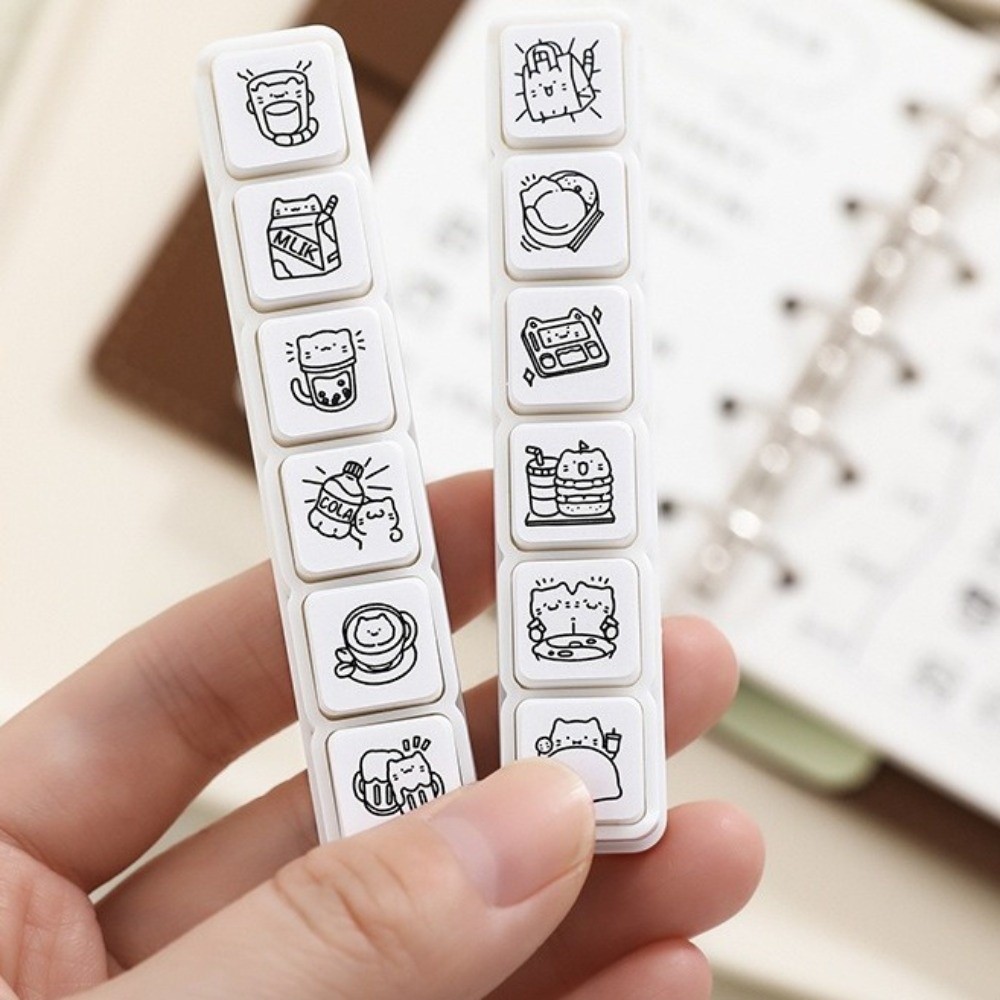6 szt. Urocze pieczątki z moty – Rubber Stamp Blank recenzja i cena