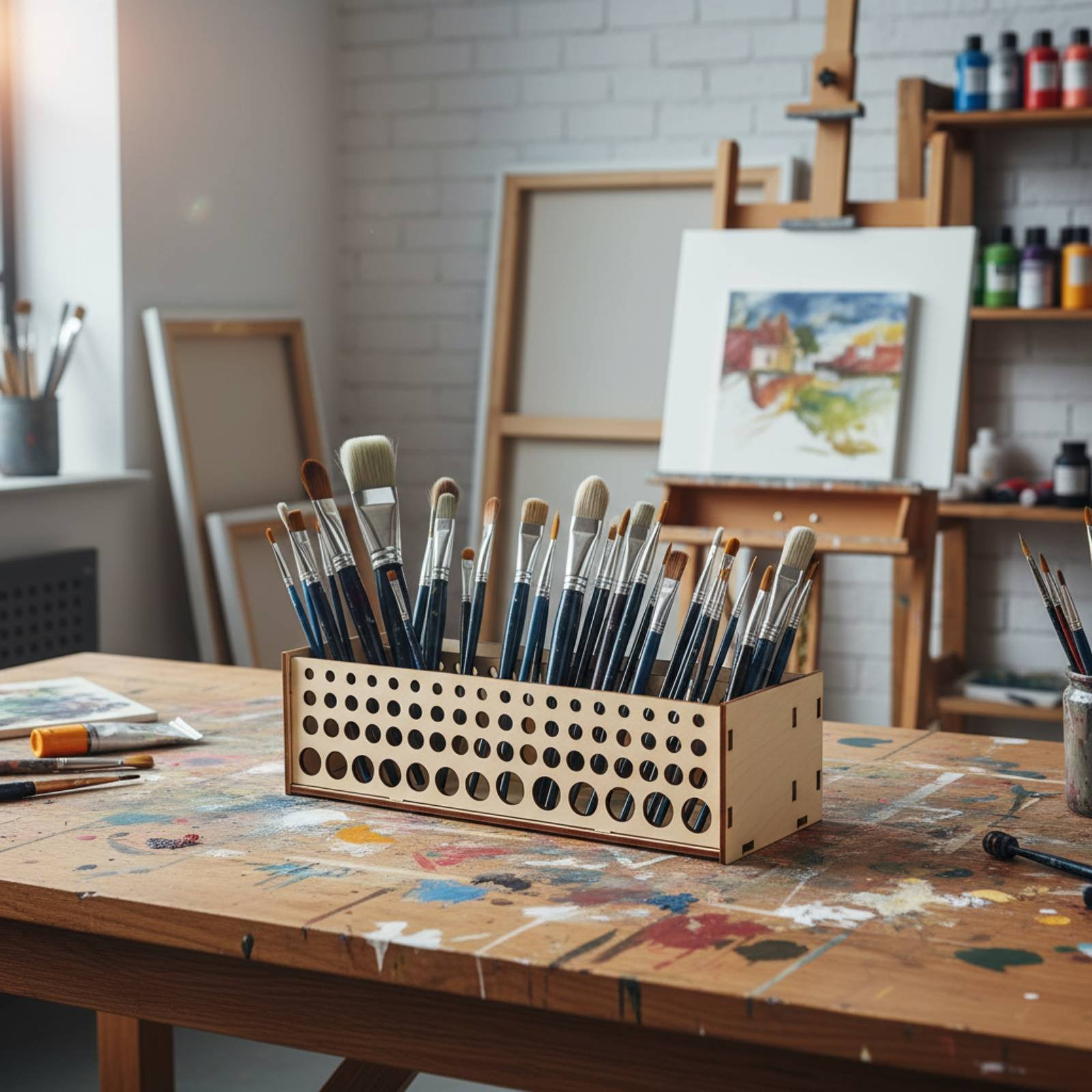 Stojak na pędzle z 67 otworami – Art Craft Room recenzja i cena